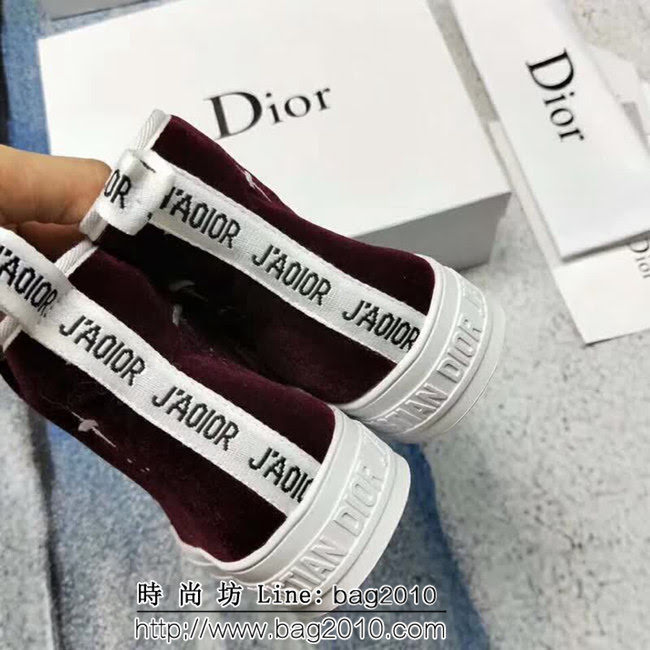 DIOR迪奧 2018秋冬新款 高端版本 帆布黑色女休閒鞋 QZS2648